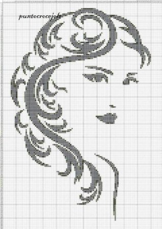 Монохромное контурная вышивка