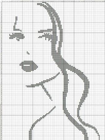 Схемы для вышивания крестиком девушка