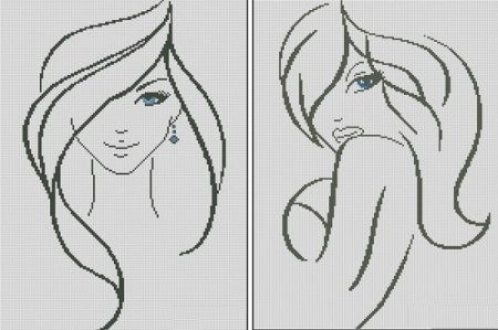 Контурная вышивка гладью