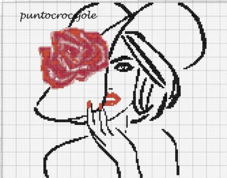 Монохромная вышивка крестом схемы