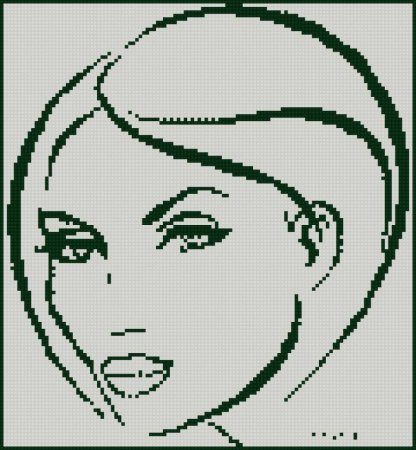 Вышивка крестиком монохром