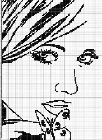 Монохромная вышивка крестом