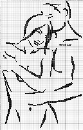 Вышивка крестиком лицо девушки