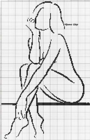 Вышивка гладью силуэты