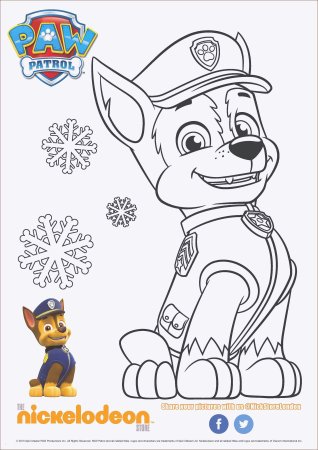 Chase Paw Patrol раскраска