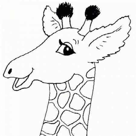 Трафарет жирафа для рисования