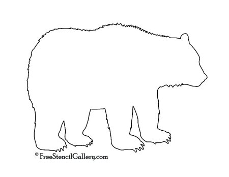 Трафарет медведя