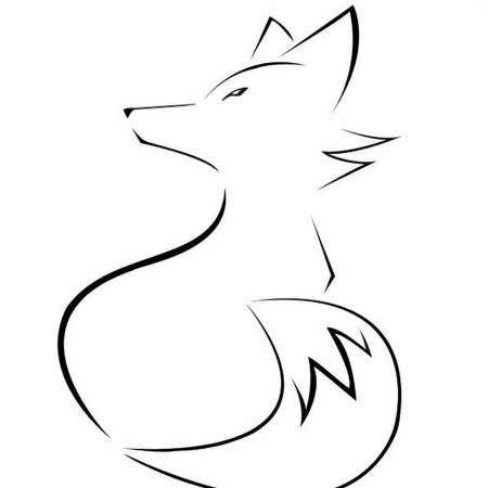 Лисенок контур
