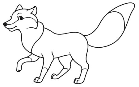 Лисичка раскраска для детей