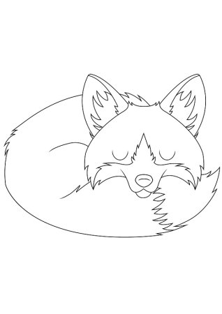 Трафарет лисы для рисования