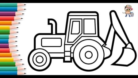 Рисунок трактора для детей простые