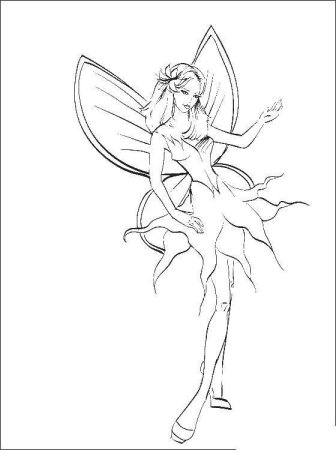 Фея контурный рисунок