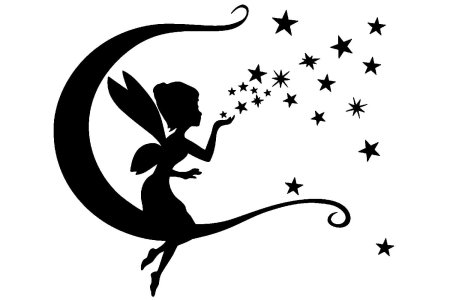 Трафарет феи на стену