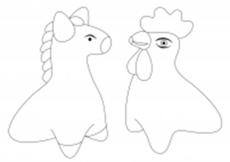 Филимоновская игрушка свистулька петушок раскраска