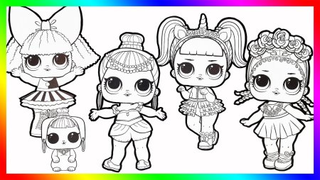 Разукрашки куклы ЛОЛ Единорог