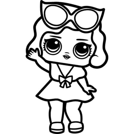 Кукла ЛОЛ трафарет