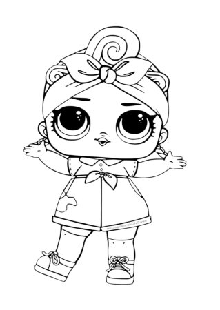 Куколка ЛОЛ раскраска