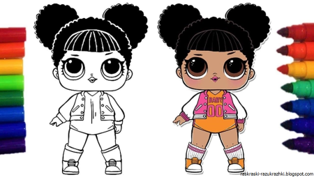Куклы ЛОЛ раскраска цветная