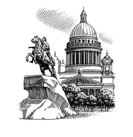 Петропавловская крепость в Санкт-Петербурге раскраска