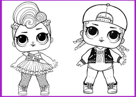 Раскраски ЛОЛ 2 куклы