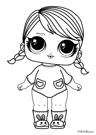 Раскраска кукла ЛОЛ