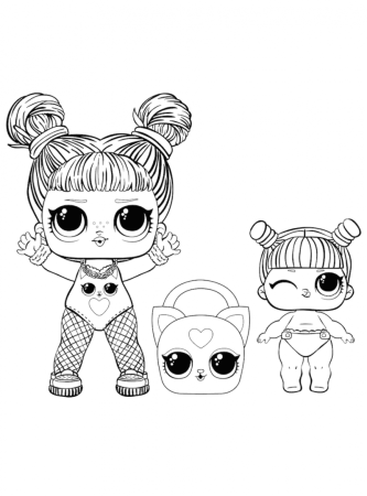 Раскраска кукла ЛОЛ