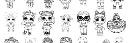 Раскраска ЛОЛ много и маленьких