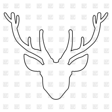 Голова оленя трафарет для вырезания