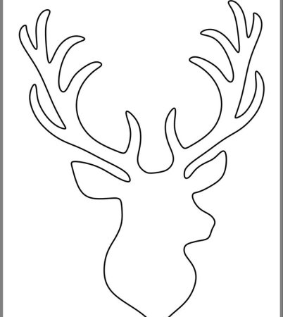 Трафарет оленя для вырезания