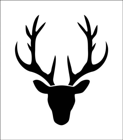 Силуэт головы оленя