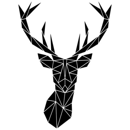 Силуэт головы оленя