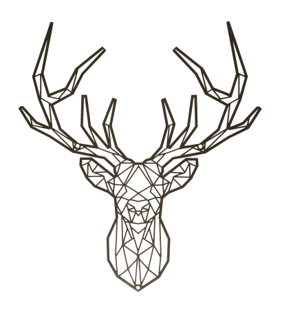 Геометрическая голова оленя