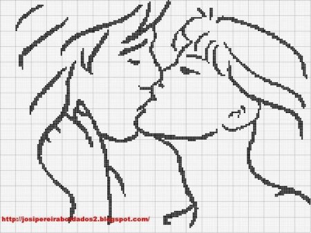 Схемы вышивки крестом поцелуй