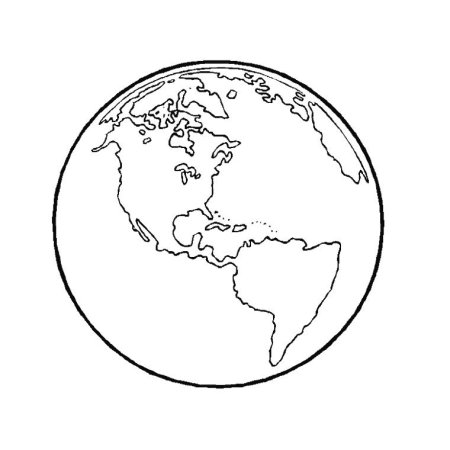 Планета земля контур