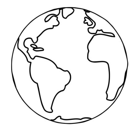 Планета земля Евразия раскраска