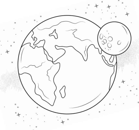 Планета земля для раскрашивания