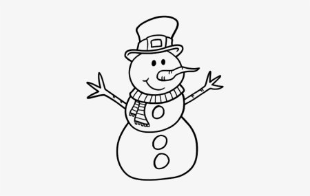 Снеговик раскраска для детей