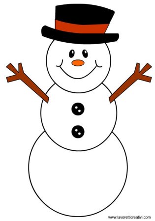 Снеговик раскраска