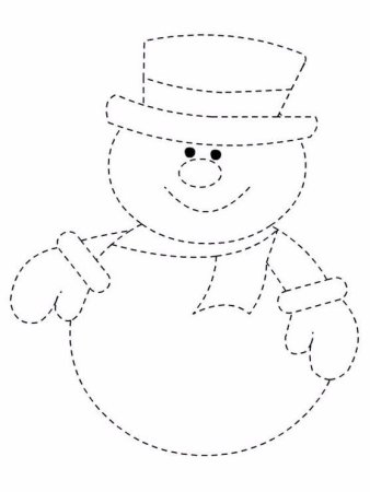 Снеговик контур