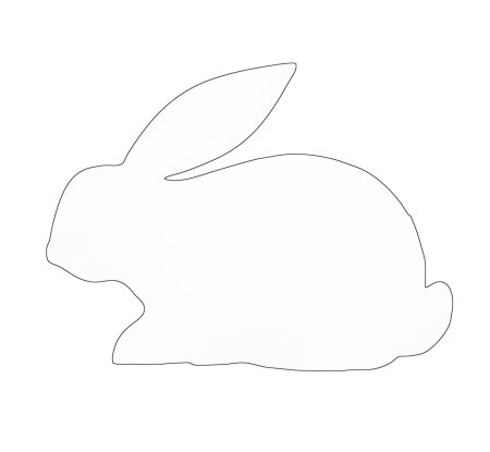 Контур кролика сзади