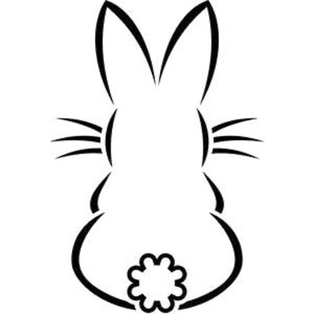 Заяц контур сзади