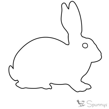 Заяц контур сзади