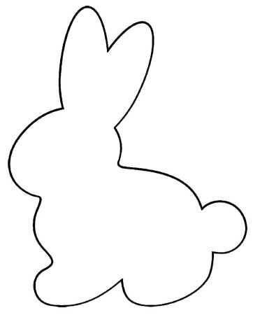 Трафарет зайчика для вырезания