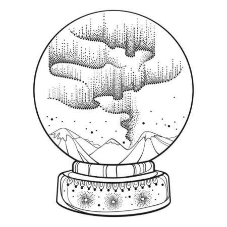 Полярное сияние раскраска для детей