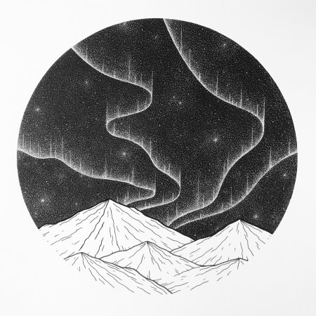 Северное сияние гравюра