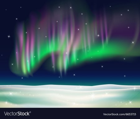 Северное сияние мультяшное