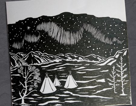 Северное сияние раскраска