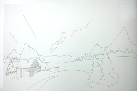 Северное сияние раскраска