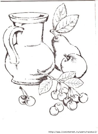 Натюрморт раскраска