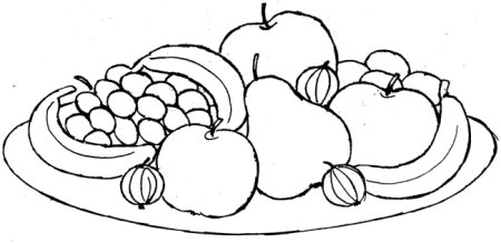 Дары осени раскраска
